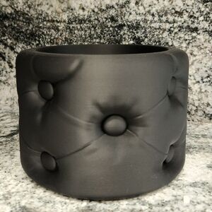 Elegant Black Quilted Vase